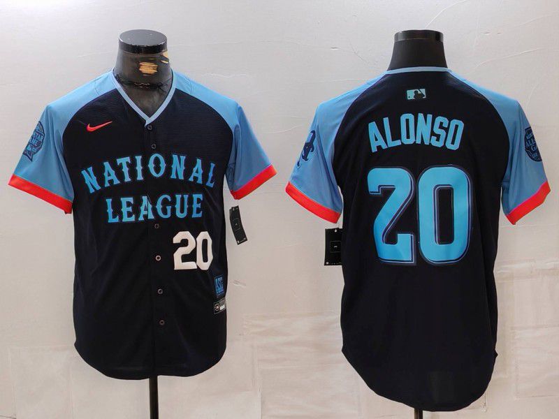 Men New York Mets 20 Alonso Blue All star 2024 Nike MLB Jersey style 4